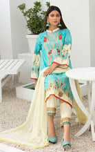 Load image into Gallery viewer, LILAC 3pc unstitched Embroidered Lawn suiting
