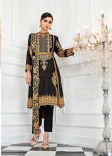 Load image into Gallery viewer, Black Edition 3pc Unstitched Printed Embroidered Lawn Suit by Bin Dawood
