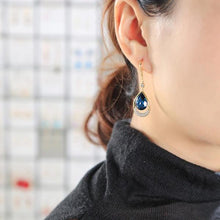 Load image into Gallery viewer, Retro Blue Drop Ear Hook Earrings
