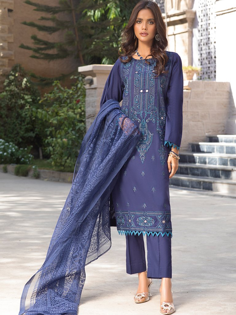 Signature 3 pc Unstitched Luxury Lawn Suiting